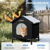 Outdoor Katzenhaus, Robustes 4-Jahreszeiten Katzenhäuschen Produktbild-Vorschau 2