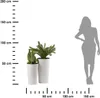 HowHomely | Sada 2 květináčů, květináč bílý - 57 a 46 cm - Náhled obrázku produktu 2
