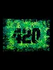 PSYWORK Schwarzlicht Stoffposter Neon "420", 1,0x1,4m Produktbild-Vorschau 2