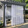 1x Vorhang Outdoor Weiß Wasserdicht Winddicht mit Ösen Oben Produktbild-Vorschau 7