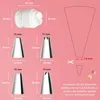 Edelstahl Spritztüllen XL 5er Set Adapter 304 Rostfrei Produktbild-Vorschau 2