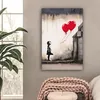 Wanddeko 40x60 cm - Banksy - Kunst - Mädchen - Luftballons Produktbild-Vorschau 2