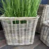 Rattan Pflanzkorb Set 3 Stück Kubu Grau quadratisch mit Produktbild-Vorschau 8