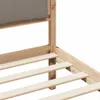 Bettrahmen mit Kopfteil Taupe 100 x 200 cm Massives Produktbild-Vorschau 8