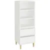 vidaXL Highboard Weiß 40x36x110 cm Holzwerkstoff Produktbild-Vorschau 2