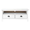vidaXL TV-Schrank Hill Weiß 110x40x47 cm Massivholz Kiefer Produktbild-Vorschau 3