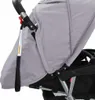 vidaXL Tandemový kočík Steel Grey and Black Náhľad obrázku produktu 6
