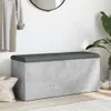 vidaXL Banc avec espace de rangement gris béton 102x42x45 Voir les images du produit 3