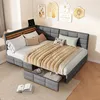 INONEFT Polsterbett 140 × 190 cm mit L-förmigem Kopfteil, Produktbild-Vorschau 8