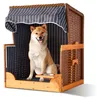 Fauteuil de plage pour chien Relaxdays, en rotin, avec Voir les images du produit 1