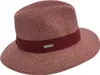Seeberger knautschbarer Borten-Sommerhut Fedora mit UV-Schutz 30 in rot