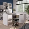 Eckschreibtisch Vicco Noira Weiß 135 x 77 cm mit Schublade, Produktbild-Vorschau 4