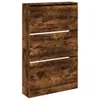 vidaXL Botník kouřový dub 80x21x125,5 cm materiál na bázi Náhled obrázku produktu 3