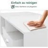 A hand is wiping a white high-gloss surface of a piece of furniture, likely a coffee table, with a cloth. Náhľad obrázku produktu
