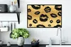 MuchoWow® Gerahmtes Poster Muster - Kuss - Gold - Schwarz Produktbild-Vorschau 3