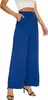 FUNYYZO Damen Hose High Waist Weites Bein Blau XL Produktbild-Vorschau 3