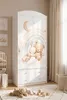 Armadio per bambini grande, bianco, con cassetti e asta Anteprima dell’immagine prodotto 3