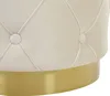 BELIANI Pouf 2er Set Cremeweiß Samtstoff Gesteppt mit Produktbild-Vorschau 8
