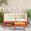 vidaXL Garten-Ecksofas mit Kissen 2 Stk. Wachsbraun Produktbild-Vorschau 3