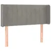 vidaXL Kopfteil mit Ohren Hellgrau 93x16x78/88 cm Samt Produktbild-Vorschau 1
