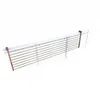 A foldable aluminum clothes drying rack mounted on a white background. Voir les images du produit