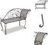 A metal garden chaise lounge is shown from multiple angles against a white background. Podgląd zdjęcia produktu