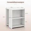 COSTWAY Příruční stolek, dřevěný, čtvercový, s 3 úložnými Náhled obrázku produktu 3