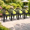 4er Stapelstuhl Bistrostuhl Gartenstuhl MOJAWO Anthrazit Produktbild-Vorschau 1