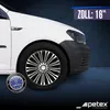 4 STK 16 Zoll Volante schwarz PETEX Radkappen Produktbild-Vorschau 2