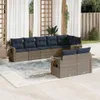 vidaXL 8-teiliges Gartensofa-Set mit Kissen, grau, Produktbild-Vorschau 2
