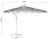 vidaXL Parasol avec mât en acier brun 269x269x235 cm Voir les images du produit 8