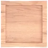 A close-up, square view of a wooden tabletop with a framed edge. The wood grain is visible, running horizontally across the surface. The frame is made of the same wood material and has a slightly uneven, natural edge. Náhled obrázku produktu