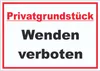 Privatgrundstück Wenden verboten Text Aufkleber A4 Produktbild-Vorschau 1