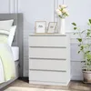 Commode 4 Tiroirs ALIGHTUP – Design Sans Poignée, Blanc, 60 Voir les images du produit 2
