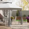 Outsunny Pavillon mit Doppeldach, 3x3 m Wasserabweisend Produktbild-Vorschau 7