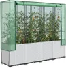 Hochbeet mit Gewächshaus-Aufsatz Rattan-Optik 160x40x153 cm Produktbild-Vorschau 2
