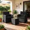 Ensemble de mobilier de jardin COSTWAY, 3 pièces, en résine Voir les images du produit 8