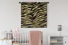 MuchoWow® Wandteppich Wandbehang Muster - Zebra - Gold Produktbild-Vorschau 1