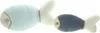 2x Dekokissen Fisch Leinen blau & grau – Fischkissen Produktbild-Vorschau 2
