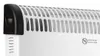A close-up view of a white electric heater with a black top and a white grille. Náhľad obrázku produktu