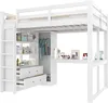 Lit mezzanine 140 x 200 cm avec bureau, éclairage LED et Voir les images du produit 5