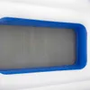 A close-up view of a blue inflatable border with a mesh surface inside, likely part of a pool float or similar item. Produktbild-Vorschau