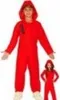 A child wearing a red hooded costume and a smaller version of the same costume. Náhled obrázku produktu