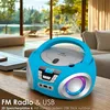 Odtwarzacz CD Cyberlux z oświetleniem LED | Przenośne radio Podgląd zdjęcia produktu 12