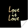 MuchoWow® Poster Zitat - Liebe - Gold 100x100 cm - Produktbild-Vorschau 1