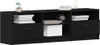 vidaXL Mobile TV con ante, 150 x 33,5 x 45 cm, nero, Anteprima dell’immagine prodotto 3