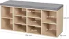 VASAGLE Schuhbank, Sitzbank, 10 Fächer, Länge 104 cm, Natur Produktbild-Vorschau 7