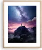 Gerahmtes Poster - Rahmen in heller Eiche - Gipfel Wolken Produktbild-Vorschau 1