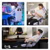 Collage of a gaming chair shown in three different scenarios: playing games, reading, and relaxing. Podgląd zdjęcia produktu