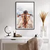 Gerahmtes Poster - Schwarzer Rahmen - Frau Boot Rücken - Produktbild-Vorschau 6